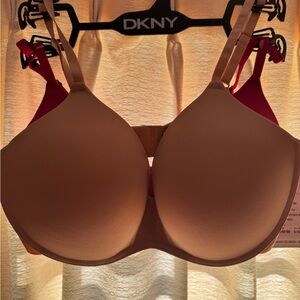 DKNY Women's Bra 2 Pack Tan and Red 34C NWT